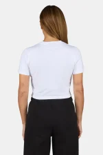 Ines Cropped Baby Tee White Black-1