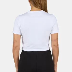 Ines Cropped Baby Tee White Black-1