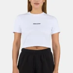 Ines Cropped Baby Tee White Black