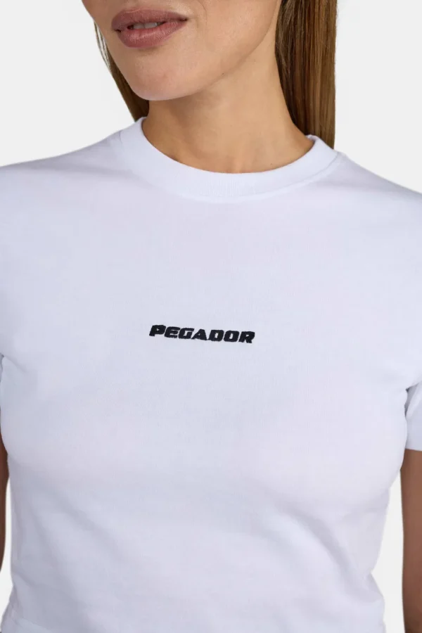 Ines Cropped Baby Tee White Black-2