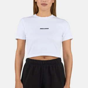 Ines Cropped Baby Tee White Black