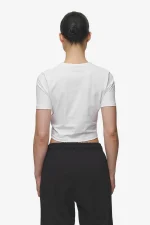 Ines Cropped Baby Tee White Black Gum-1