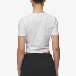Ines Cropped Baby Tee White Black Gum-1