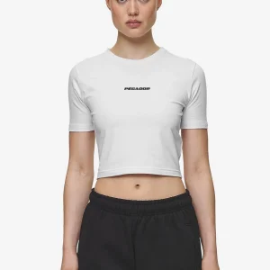 Ines Cropped Baby Tee White Black Gum