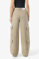 Isa Baggy Cargo Jeans Washed Desert Taupe-1