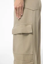 Isa Baggy Cargo Jeans Washed Desert Taupe-2