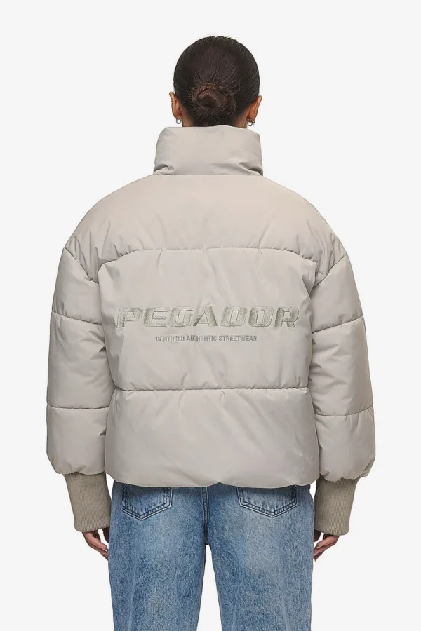 Jara Oversized Boxy Puffer Jacket Beige-1