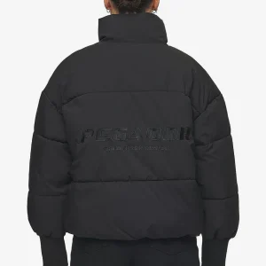 Jara Oversized Boxy Puffer Jacket Black-1