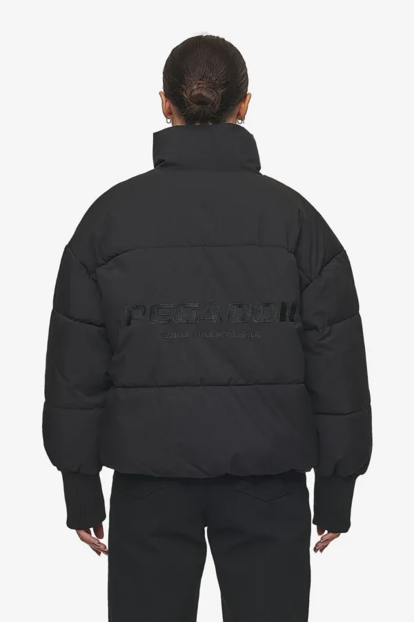 Jara Oversized Boxy Puffer Jacket Black-1