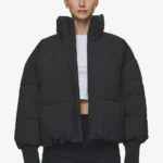 Jara Oversized Boxy Puffer Jacket Black