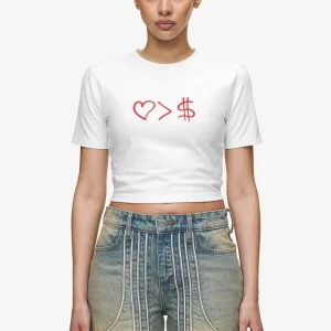 Jayde Baby Tee White Red