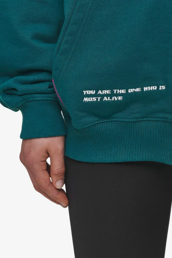 Jenna Oversized Sweat Jacket Washed Urban Turquoise-2