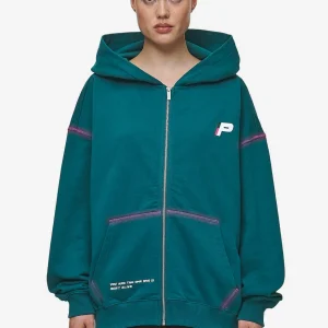 Jenna Oversized Sweat Jacket Washed Urban Turquoise