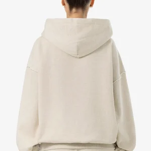 Johanna Oversized Sweat Jacket Light Beige Melange-1