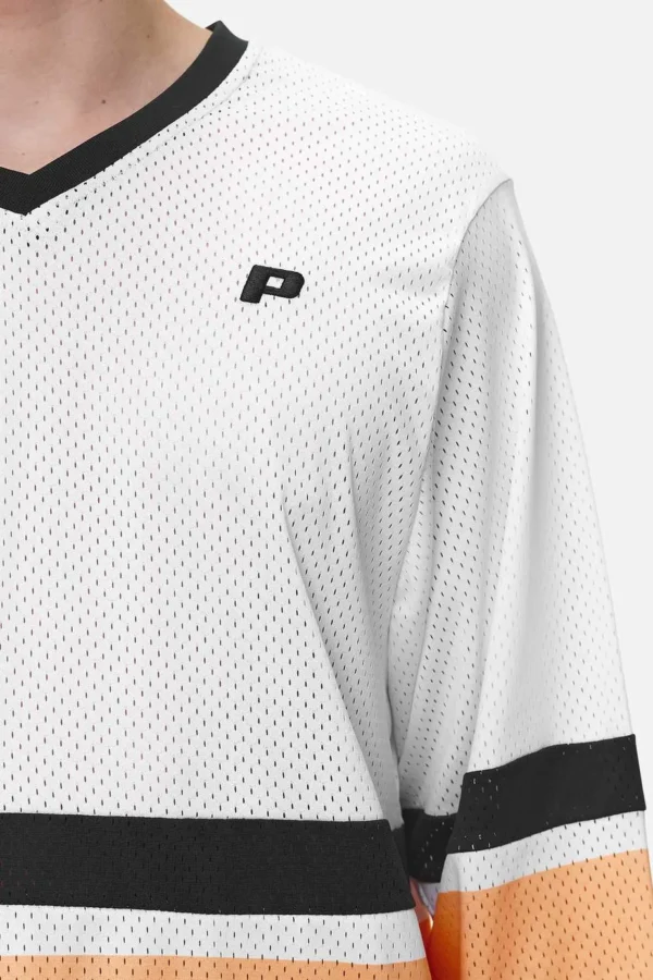 Johnsen Mesh Longsleeve White Apricot-3