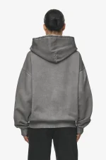 Julia Oversized Sweat Jacket Oil Dyed Deep Grey-1