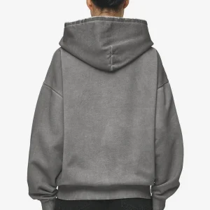 Julia Oversized Sweat Jacket Oil Dyed Deep Grey-1