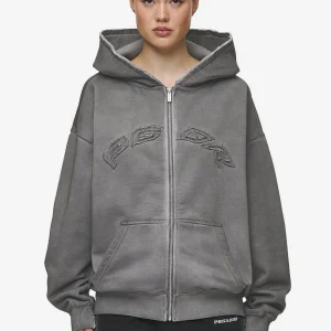 Julia Oversized Sweat Jacket Oil Dyed Deep Grey