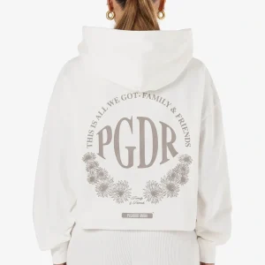 Kimi Oversized Hoodie Washed Warm White-1