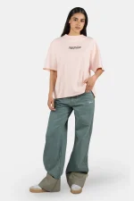 Kimmia Heavy Oversized Tee Washed Dusty Rose