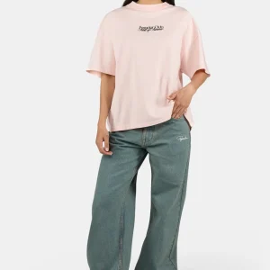 Kimmia Heavy Oversized Tee Washed Dusty Rose