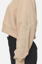 Kintore Cropped Oversized Raglan Sweater Washed Safari Sand-2