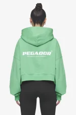 Lana Logo Cropped Sweat Jacket Washed Peppermint Green White-1