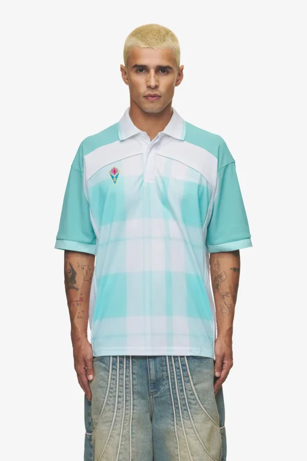 Lawn Jersey Sky Blue White