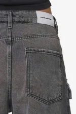 Leli High Waist Cargo Jeans Washed Deep Grey-4