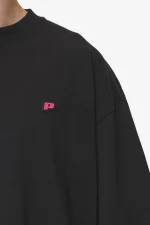 Leono Boxy Tee Washed Black Virtual Pink Gum-2