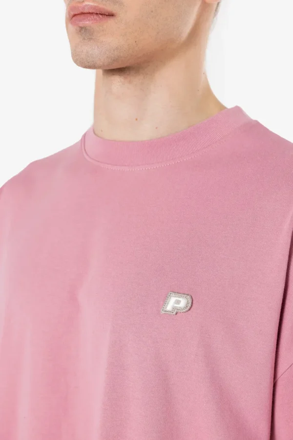 Leono Boxy Tee Washed Rust Pink-2
