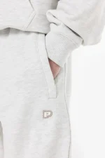 Leono Loose Sweat Pants Off White Melange-2