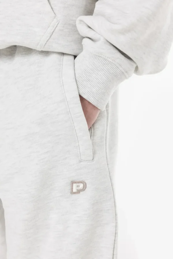 Leono Loose Sweat Pants Off White Melange-2