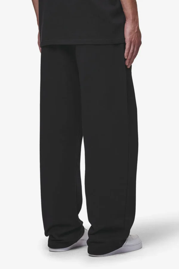 Leono Loose Sweat Pants Washed Black Virtual Pink Gum-1