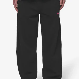 Leono Loose Sweat Pants Washed Black Virtual Pink Gum