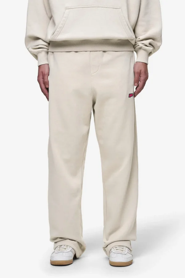 Leono Loose Sweat Pants Washed Light Beige Virtual Pink Gum