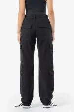 Lia Wide Cargo Pants Black-1