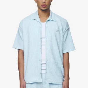 Libco Structured Knit Shirt Baby Blue