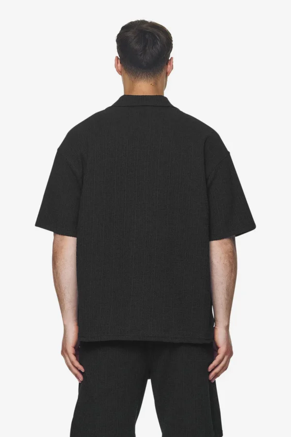 Libco Structured Knit Shirt Black-1