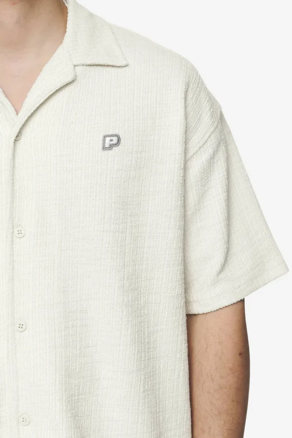 Libco Structured Knit Shirt Salty Cream-2