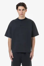 Logo Boxy Tee Vintage Black Black