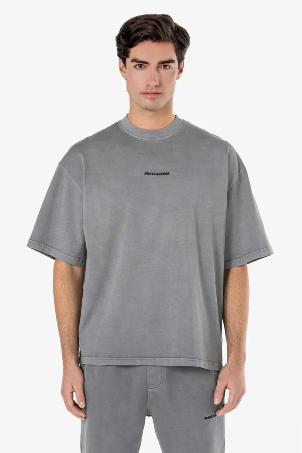Logo Boxy Tee Vintage Grey