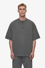 Logo Boxy Tee Washed Anthracite-1