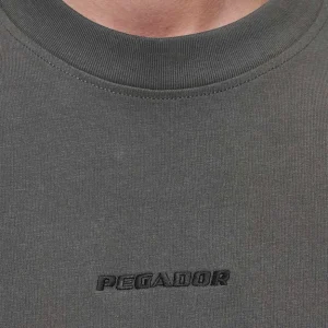 Logo Boxy Tee Washed Anthracite-2