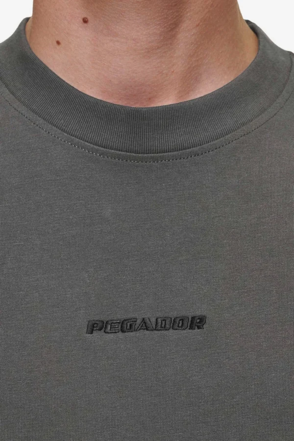 Logo Boxy Tee Washed Anthracite-2