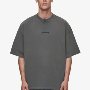 Logo Boxy Tee Washed Anthracite-1
