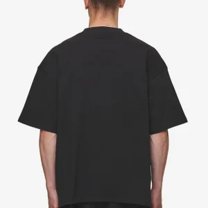 Logo Boxy Tee Washed Black-1