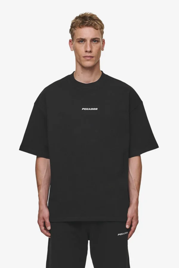Logo Boxy Tee Washed Black