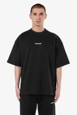 Logo Boxy Tee Washed Black White Gum