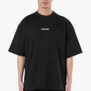 Logo Boxy Tee Washed Black White Gum